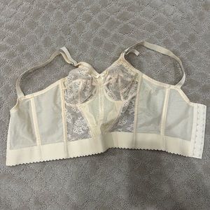 cream vintage corset top